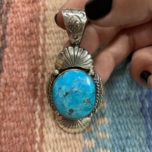 Sleeping Beauty Turquoise Pendant #3474 - Picture 3 of 3